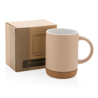 Taza cerámica con base de corcho 280 ml personalizada